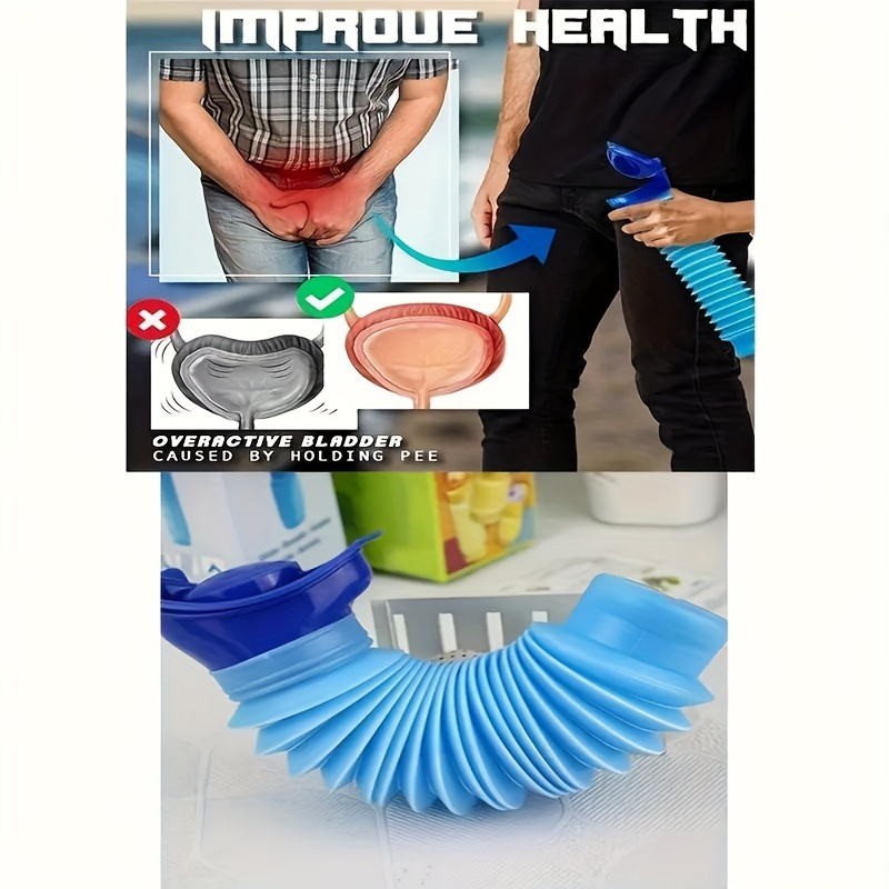 Portable Collapsible 750Ml Emergency Toilet - Compact Lightweight Design, Ideal for Camping, Travel, Concerts, Festivals - Durable Plastic Unisex