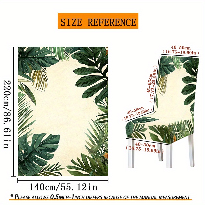 5pcs set 7pcs set chair cover and tablecloth set 1pc of tablecloth 4pcs of chair covers or 1pc of tablecloth 6pcs of chair covers suitable for restaurants living rooms home decoration   reusable beautiful