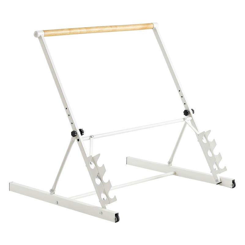 freestanding portable ballet barre for home fitness adjustable height exercise equipment for strength stretching abs and easy to store foldable dance bar