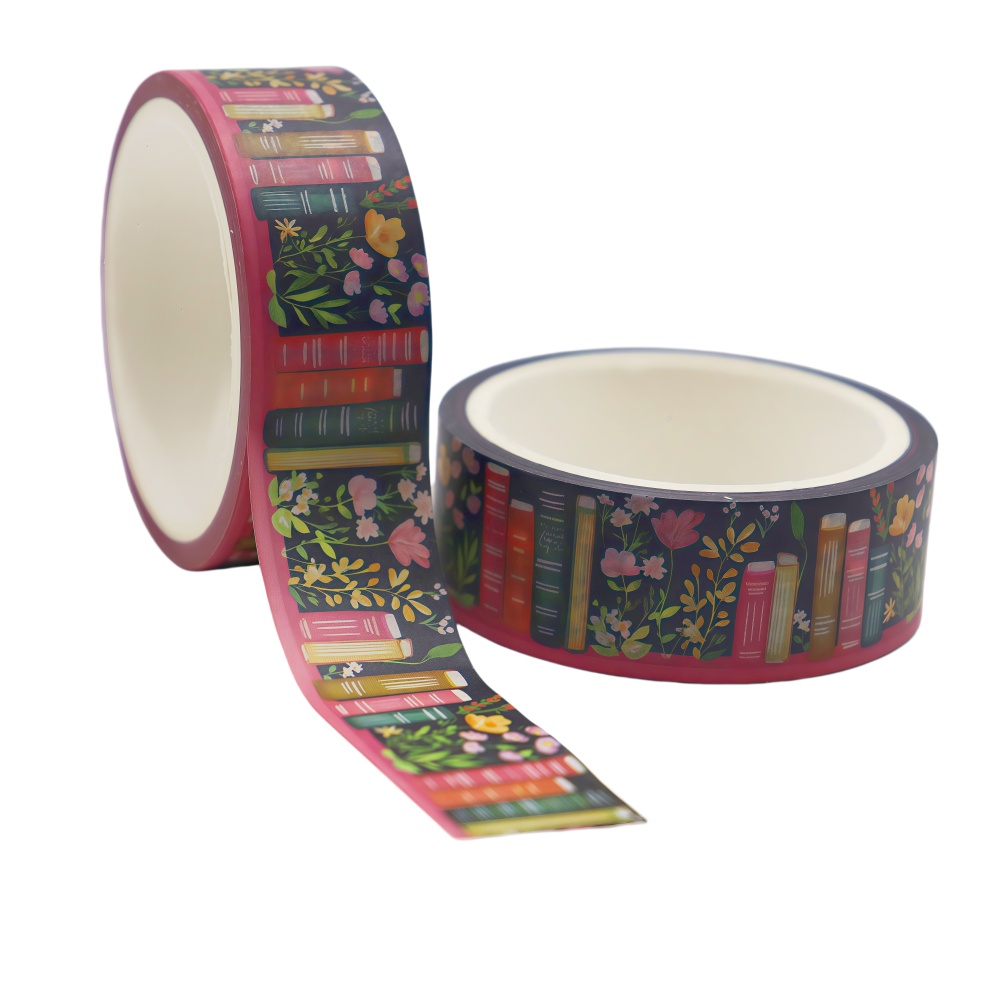 TEMU 1 Roll Book-themed Washi Tape, Length 196.85 Inches, Width 15mm, Book Decorative Tape, Suitable For Scrapbooking, Crafts, Stationery, And Gift