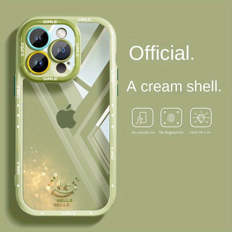 TEMU Phone Case: Simple Face Couple Mobile Phone Case, Suitable For Iphone 16pro Max 15pro/14pro/ 13pro /12pro/12 Mobile Phone Case Advanced Niche