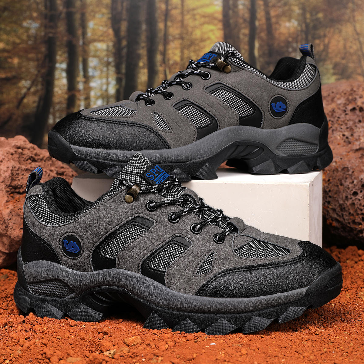TEMU Men's Hiking Boots, Outdoor Casual Mountaineering Shoes, Off-road Running Shoes All-size Couple Road Running Shoes, For Outdoor Climbing,