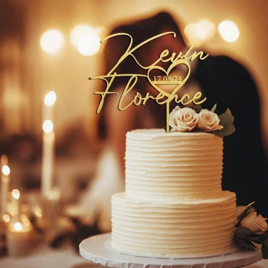 E-shop 1 Stück Personalisierter Acryl-Kuchen-Topper, Individueller Name Happy Birthday Schild mit , Desserttisch-Dekoration, Einzigartiges Backzubehör,