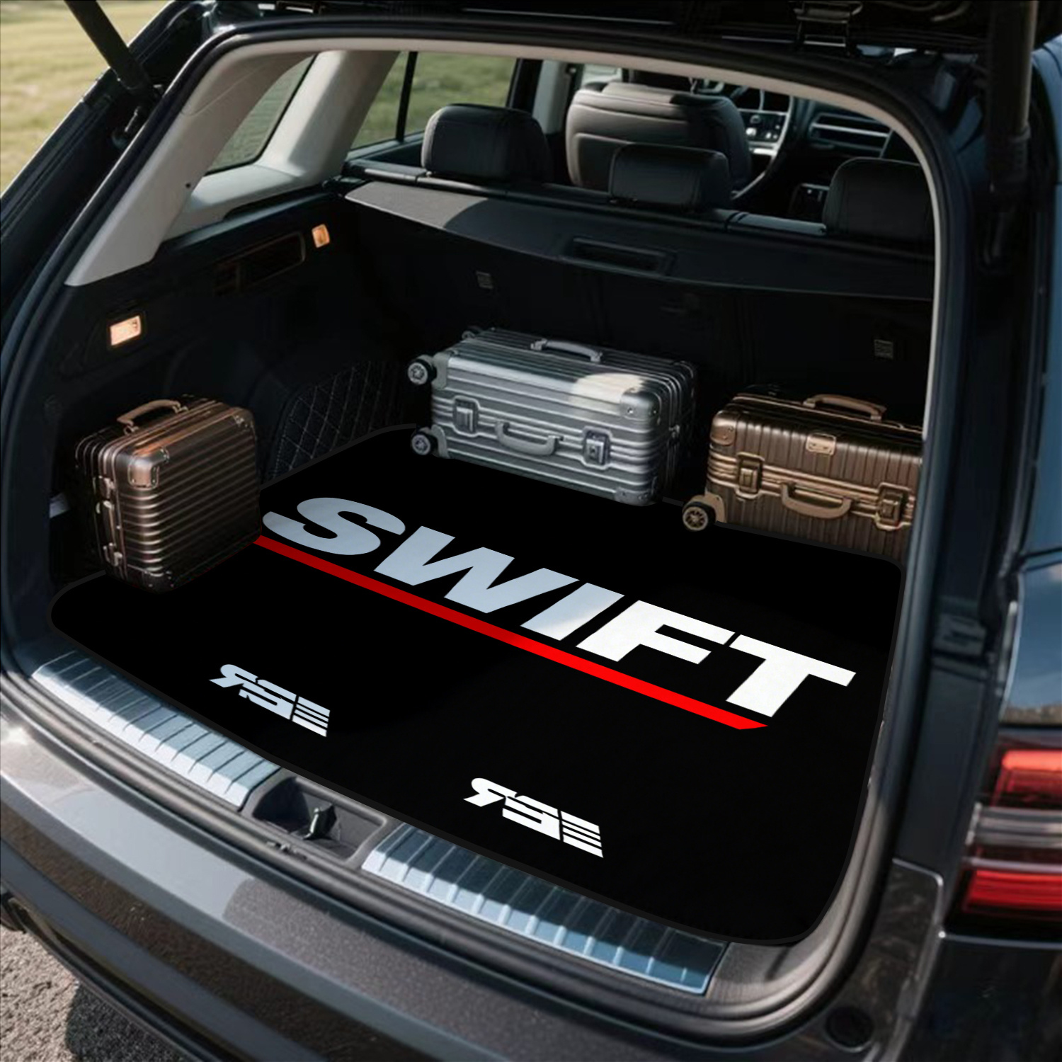 TEMU 1pc Swift (167) 2d Flat Print Design Car Trunk Mat - Fits Most Car Models, Protects Trunk From Wear, Stylish Interior Accessory, Dustproof,