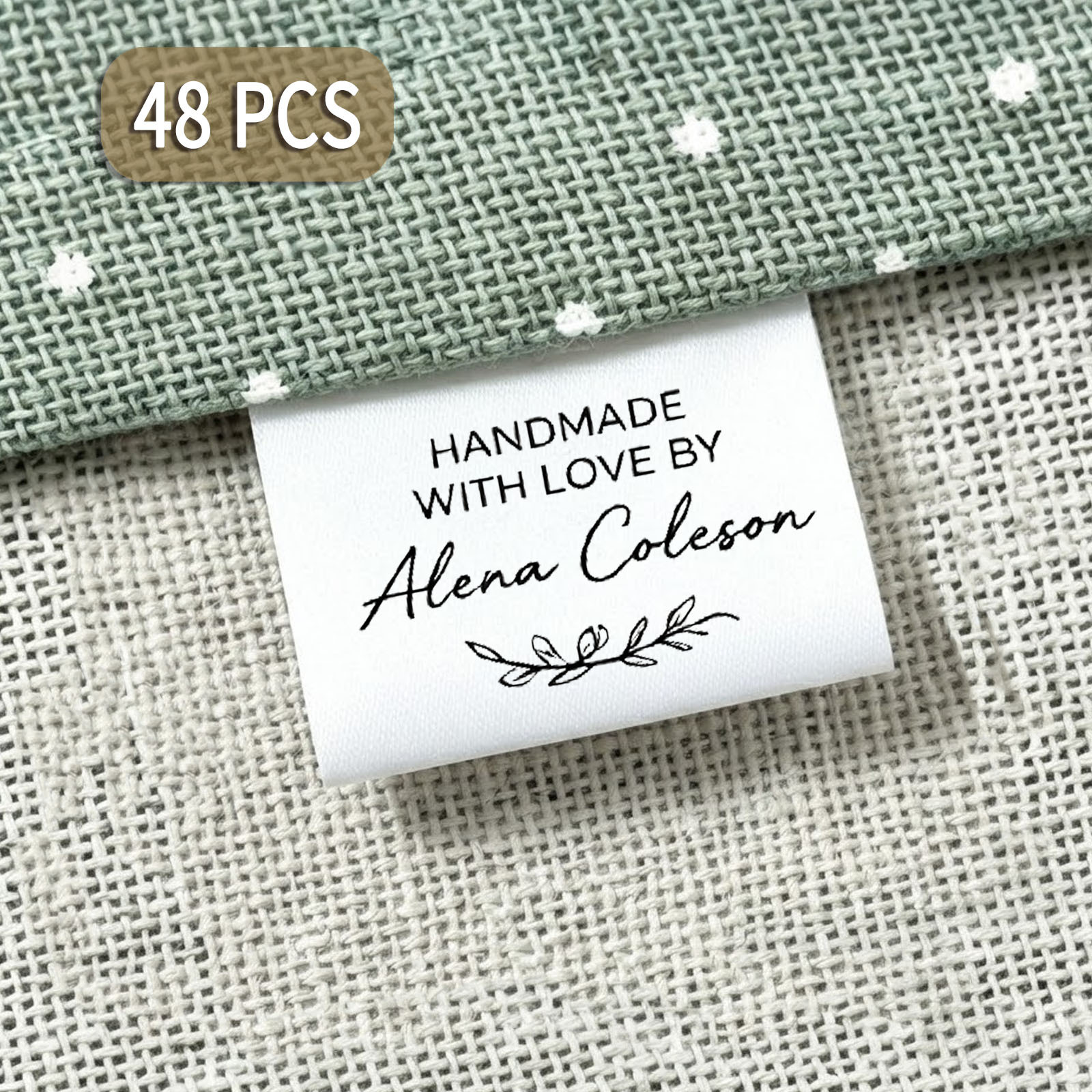 TEMU Custom Sew-on Clothing Labels, Personalized Handmade Text Name Tags, Customized Fabric Tags For Handmade Crafts, Sewing Projects, Garment