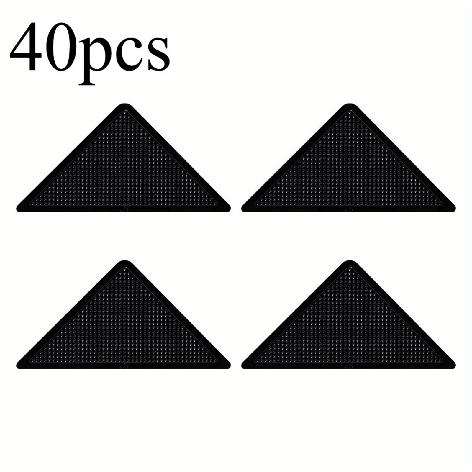 TEMU 40pcs Non Slip Rug Pads Grippers For Hardwood Floors And Tiles, Double-sided Adhesive Rug Stickers Keep Corners Flat Reusable Washable Grippers