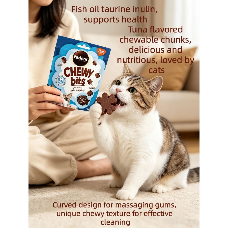  tuna flavored chewable that cats can dogs the early months can which     can clean teeth and massage gums Product details 4