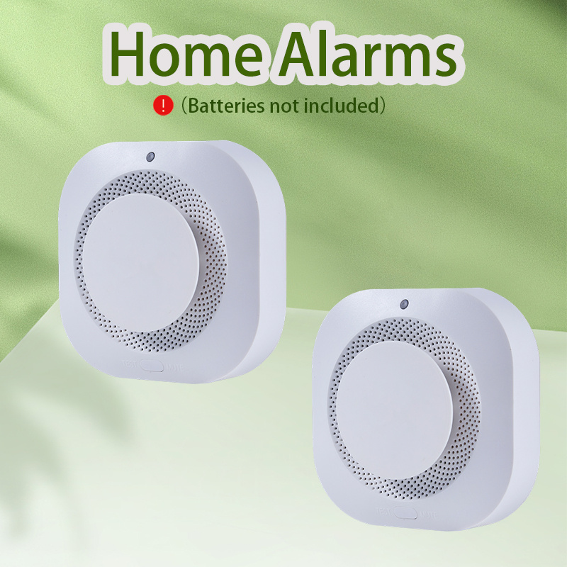 TEMU 2pcs Smoke Detectors, Low Power Freestanding Installation, Smoke Alarm With Advanced Photoelectric Technology, Fire Alarm Smoke Detector With