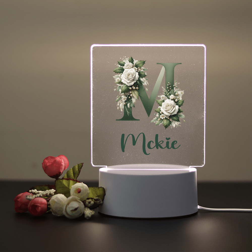 TEMU 1pc Custom Name Personalized Night Light, Pattern In , Led Night Light, Decorative Desk Lamp Night Light, Valentine's Day Gifts, Mother's Day