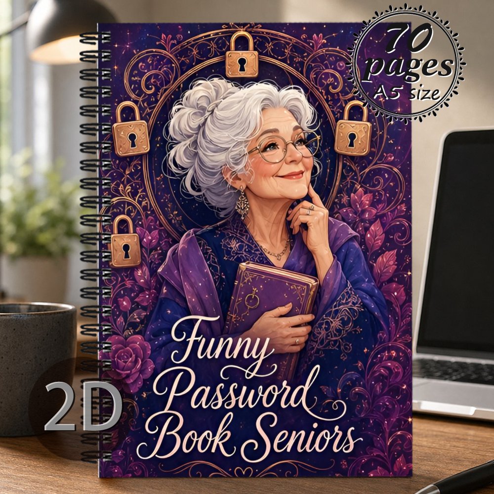 TEMU 1pc Large Password Book & Address Organizer Suitable For Seniors: Large Print Password Notebook With Alphabetical Tabs, For Internet , Account ,