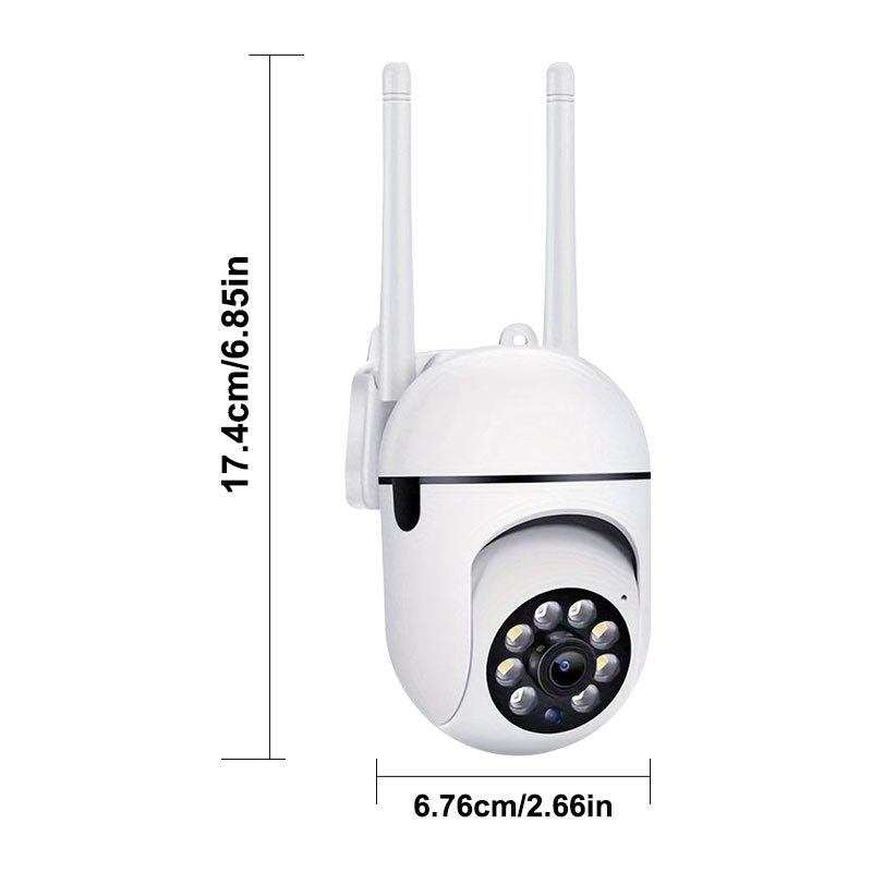 1pc   1080p hd wireless wifi security camera 2 way   detection color night   push 355 panoramic view   detection usb powered compatible with smartphones no battery 2 4ghz details 2