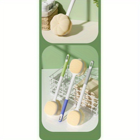   bath body brush with dual sided soft bristles long handle back scrubber for full body shower gentle exfoliation removal wet dry bath brush for   reach areas no electricity battery needed ideal for   travel beige   shower accessory sleek shower tool durable construction skincare routine Product details 5