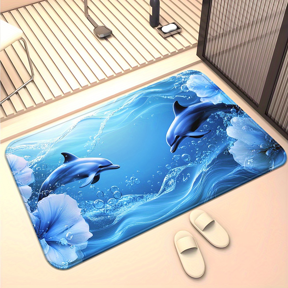 TEMU 1 Outdoor Mat, Bathroom Mat, Absorbent Polyester Carpet, Machine Washable, Suitable For Bedroom And Living Room Entrance