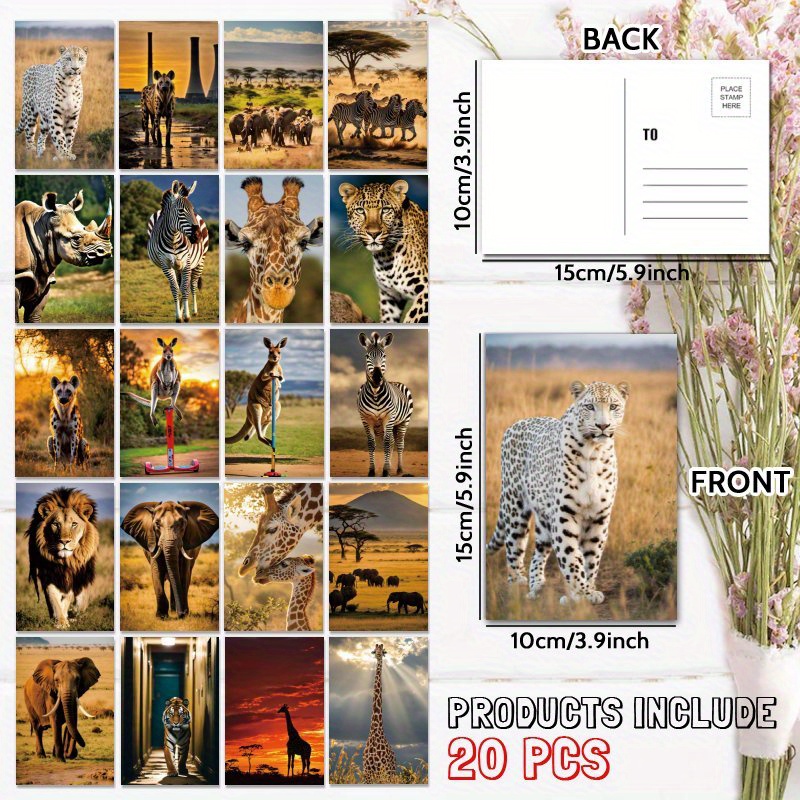 TEMU Cartes Postales Améliorées en Papier Épais - 20 Photos de Africaine pour Toutes Occasions, Cadeau Unique à Offrir aux et (Félicitations &