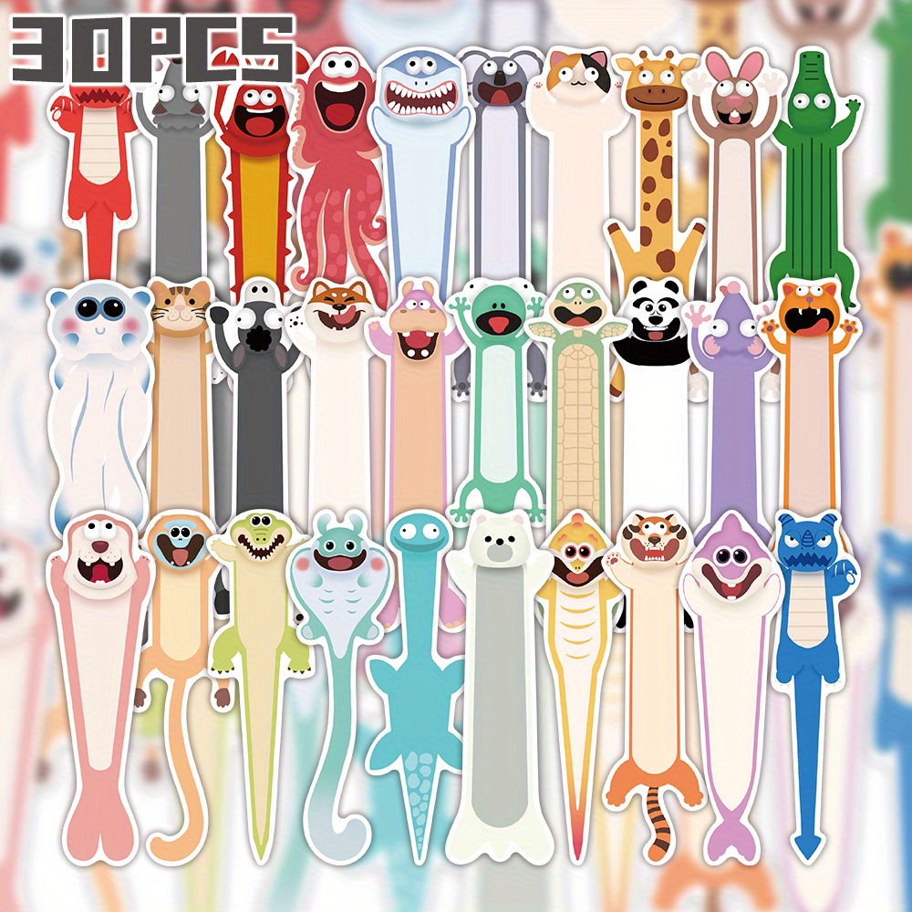 TEMU 30 segnalibri delicati a tema animali dei animati, non ripetitivi, per regalo di festa, carte decorative per libri, etichette per la , articoli