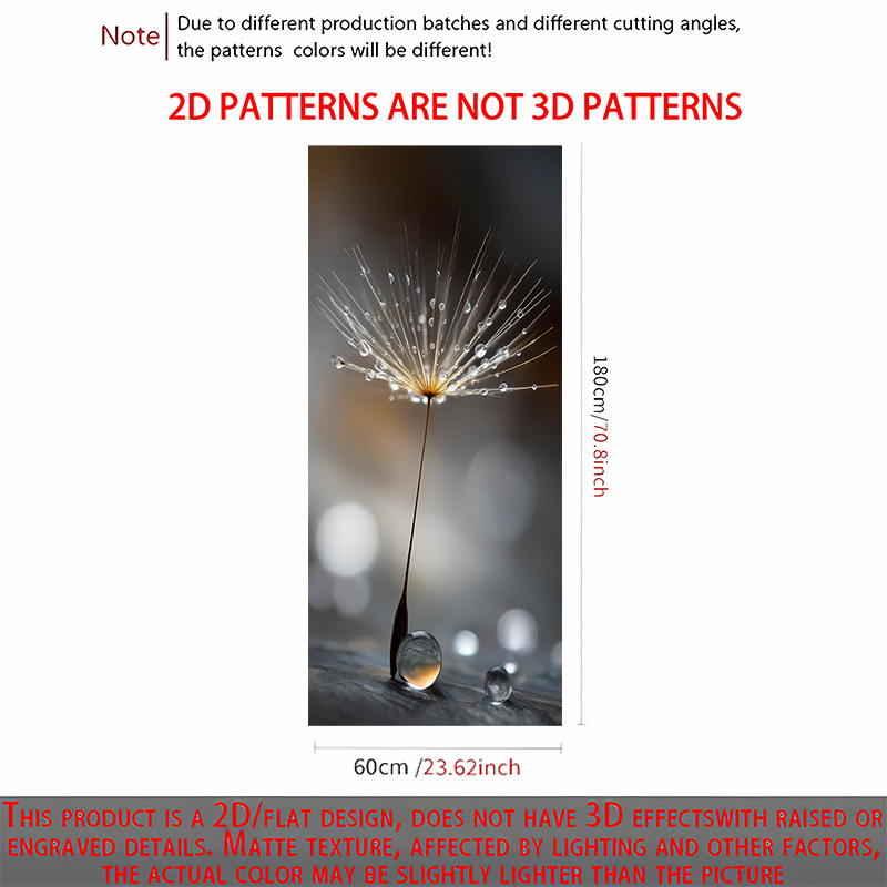 TEMU 1pc 2d Flat - Pattern Sticker, Self-adhesive Removable Vinyl Refrigerator Magnet, Dandelion Pattern. Suitable For Refrigerator Decoration,
