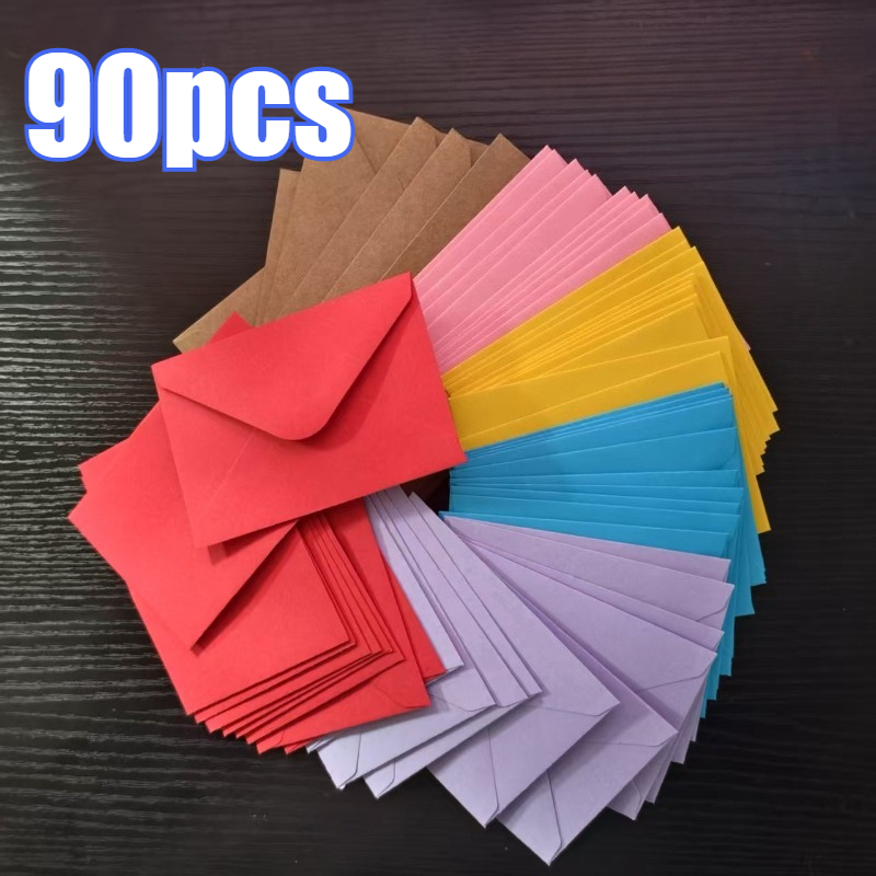 TEMU 90 Pezzi Set di Bustine per Biglietti Regalo Assortiti | Bustine Autoadesive per Semi | Bustine per Biglietti da | Ideali per Piccoli Biglietti