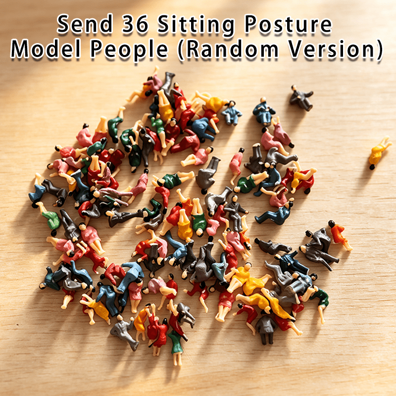 TEMU 36pcs 1:87 Scale Sitting Painted Diorama Model People Random Styles, Realistic Sitting Posture Mini For Building Scene Layout, Diorama Scene