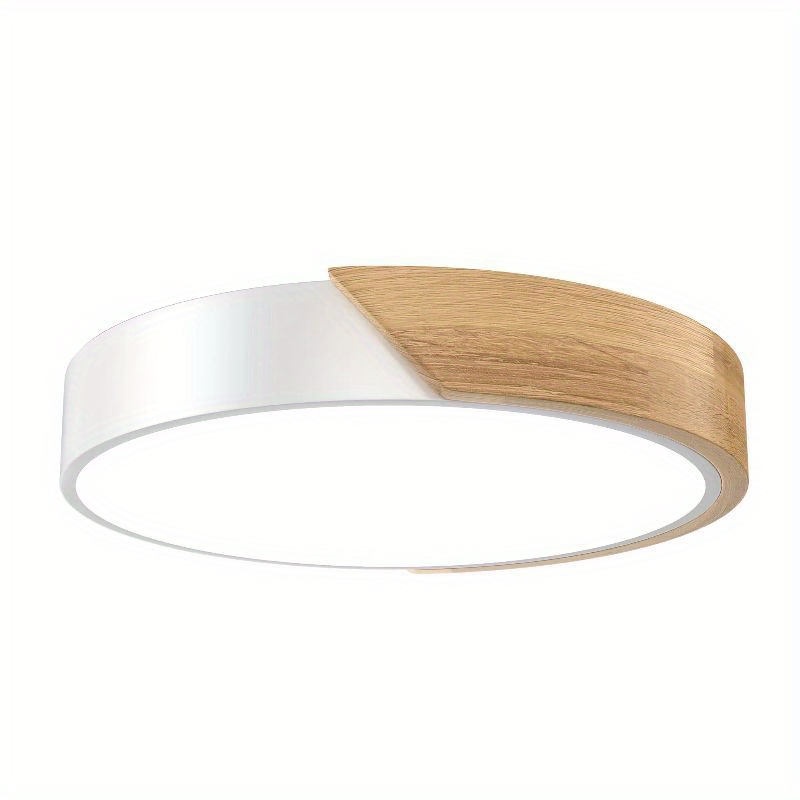 TEMU Lámpara de techo de madera LED, adecuada para , dormitorio, baño, , lámpara LED