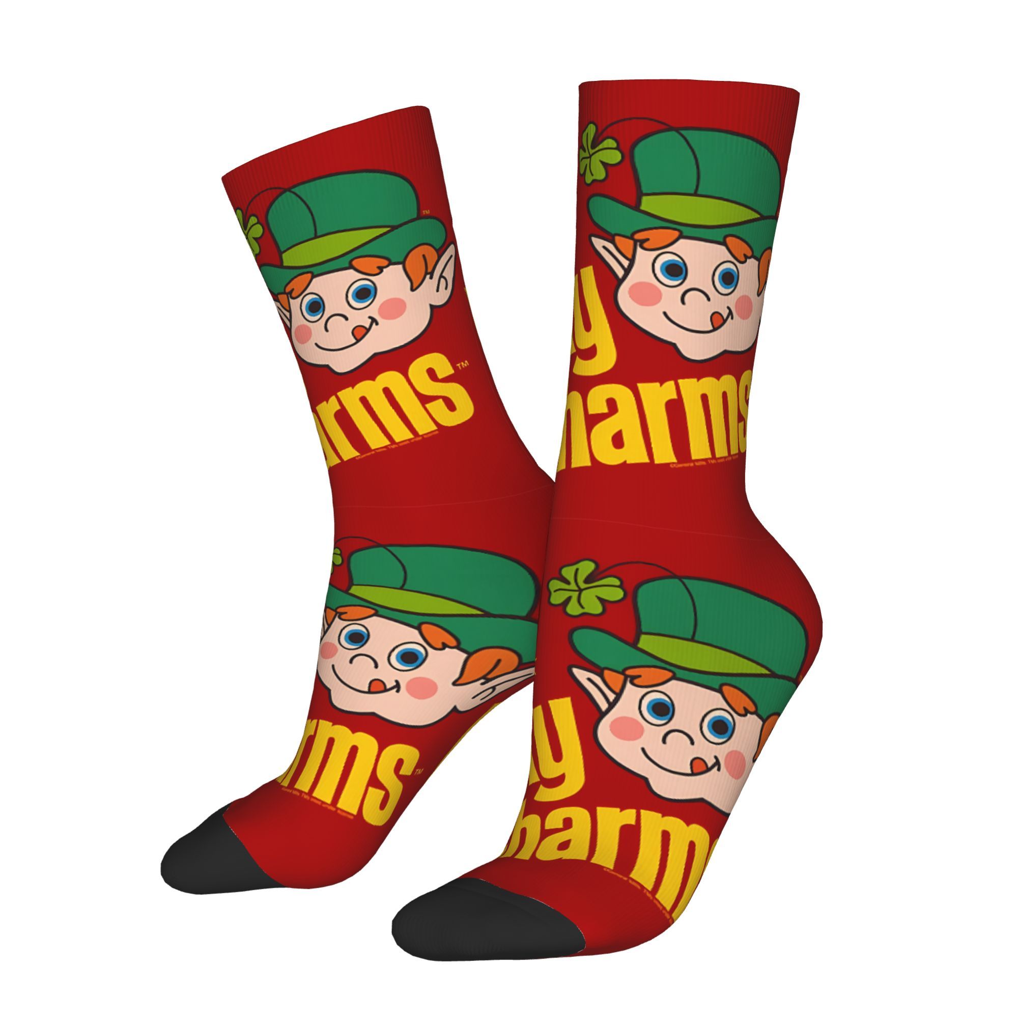 

-themed Crew Socks, Knit Polyester Fabric With 5% Elastane, Comfortable Stretch, All-, Hand Washable, For Casual Wear, Sports, And Travel