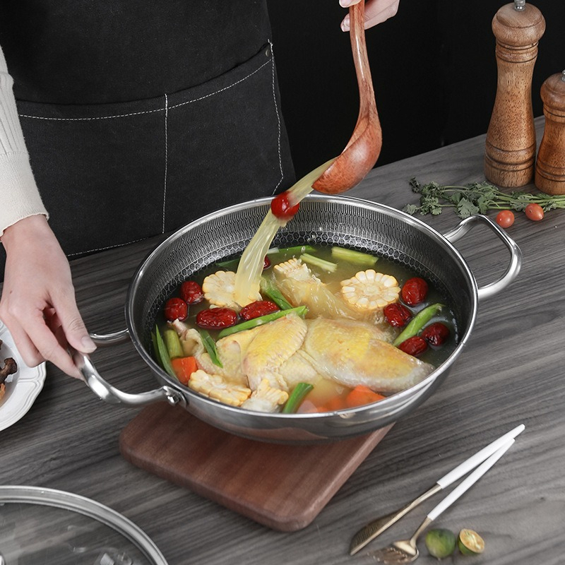 E-shop Antihaft-Topf, Doppelgriff, Spülmaschinenfest, Geeignet zum Kochen, , Backen und Brühen