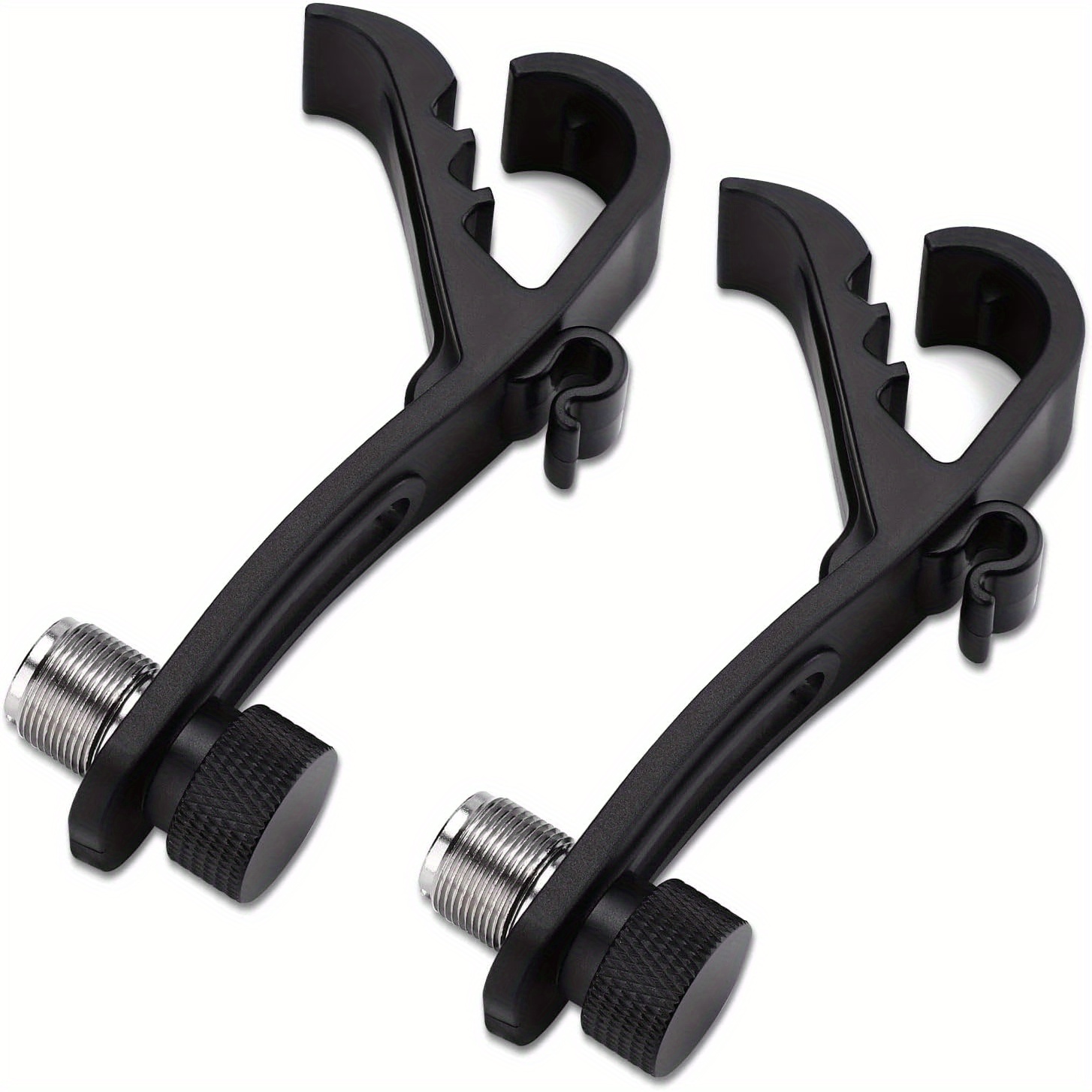TEMU 2pcs Drum Microphone Clip, Adjustable Microphone Stand Microphone Holder Clip, Shockproof Drum Stand For Musical Instruments, Professional Drum