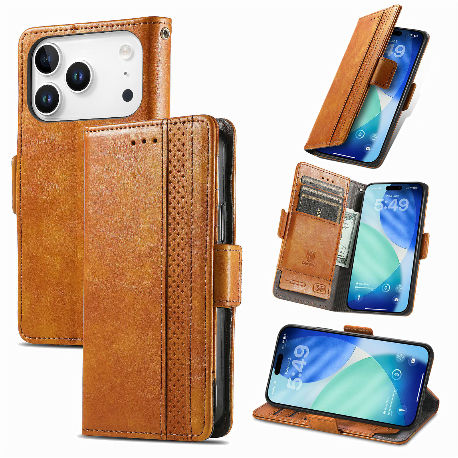 TEMU Phone Case - A Phone Case For Iphone Featuring A , With A Compartment That Includes Card Slots For Cards Or , Making It More Convenient For ,