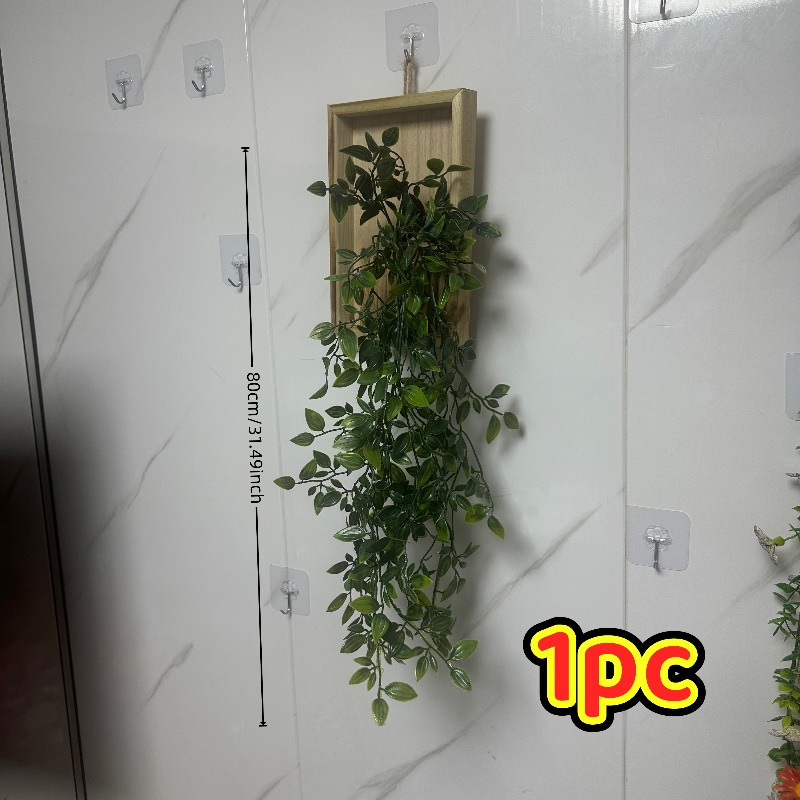 TEMU 1pc Large Artificial Flower/plant With Hanging Rope And Base | Faux Plant | , Evergreen | Suitable For Indoor/outdoor Use, Living Room, Bedroom,