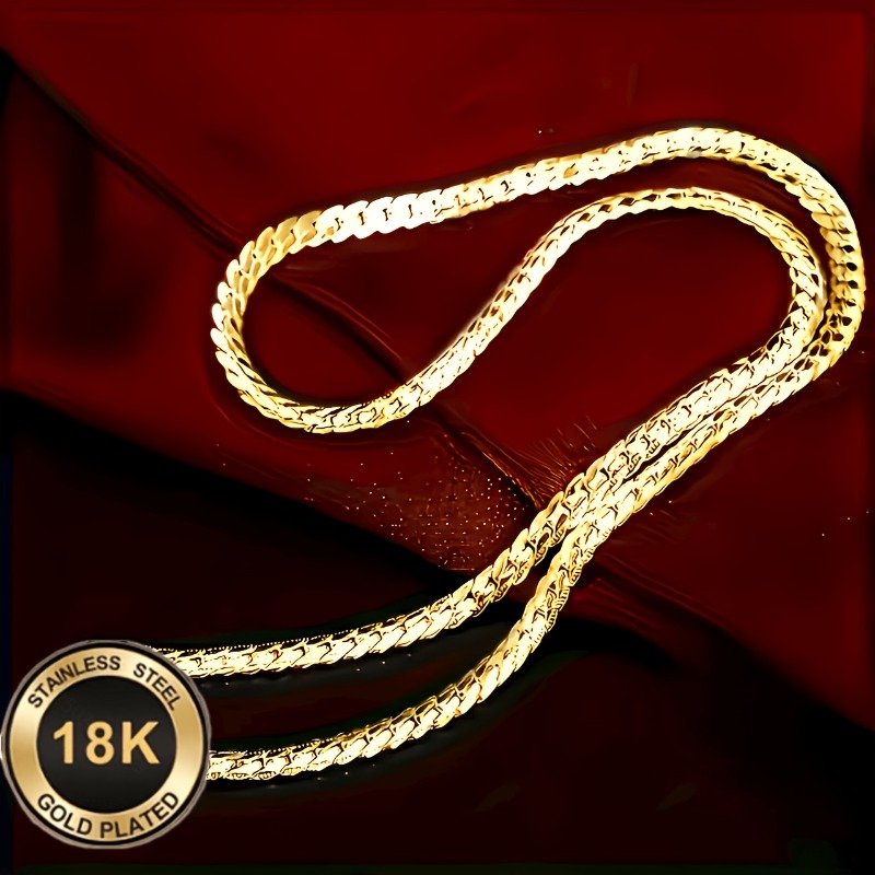 Unisex 18K Golden Plated Fashionable Necklace