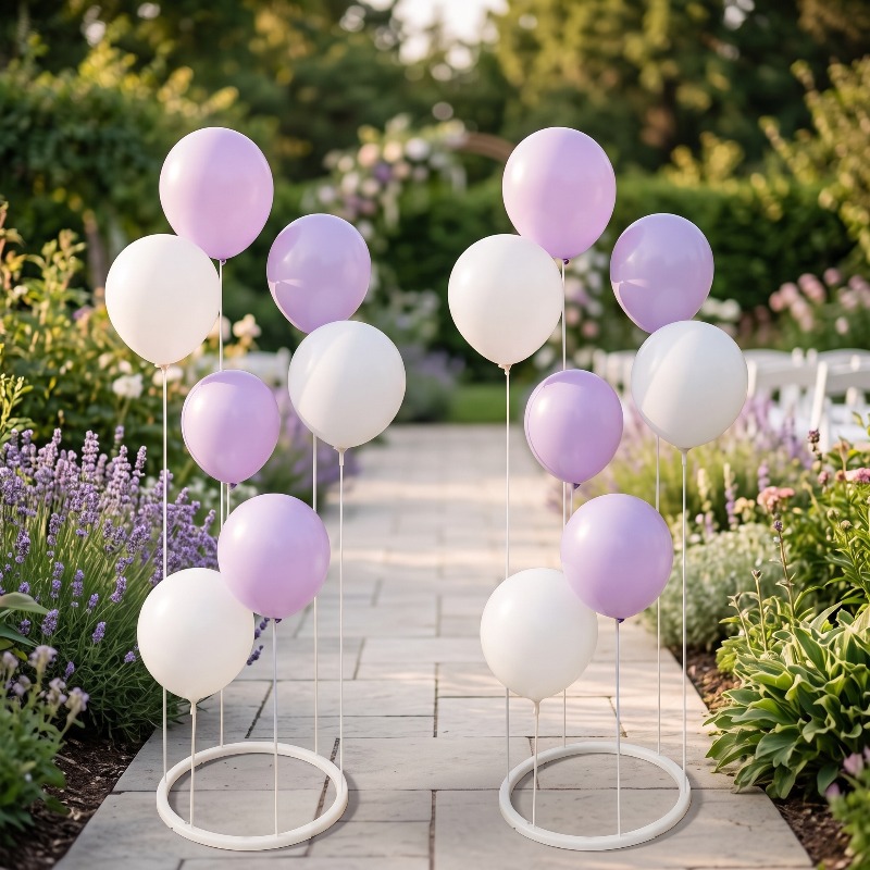 TEMU 2 Sets Circular Balloon Stand Kit With Weighted Bases, Reusable Round Balloon Holder Display Rack For Table & Floor Party Decor, Easy Assembly
