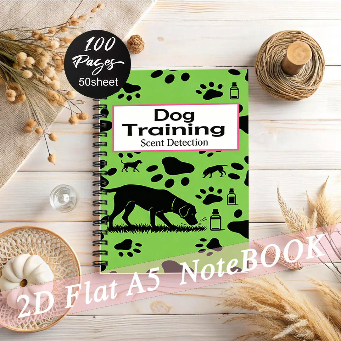 1pc HAROLOEN Dog Training Log Book with Scent Tracking Journal & Odor Detection Planner - Compact Coil Notebook Suitable for Working Dog Owners, Obedience Training Records, Gift for Pet Trainers, for Home & Outdoor Use for Scent Mission Planner