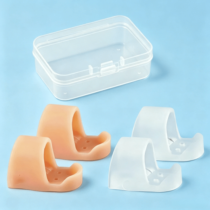 TEMU 5pcs Set (4pcs Toe Separators And 1pc Transparent Storage Box) Toe Separators, Toe , Washable, Soft And Comfortable, Unisex