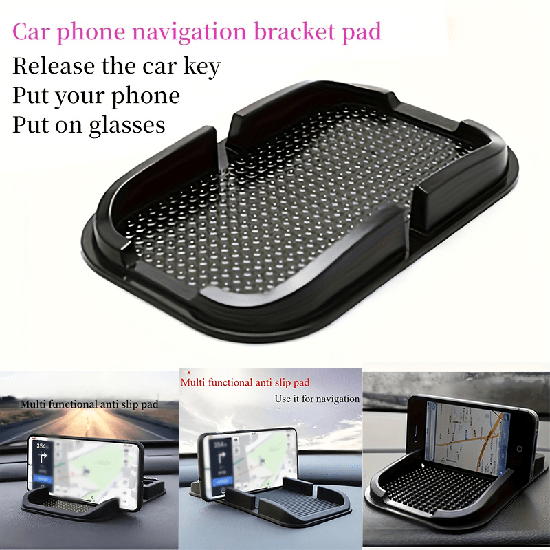TEMU 1 Car Phone Holder - Dashboard Mount, Non-slip Grip, 360° Rotating Arm, Navigation Design, Compatible With Smartphones And Glasses, , Sturdy
