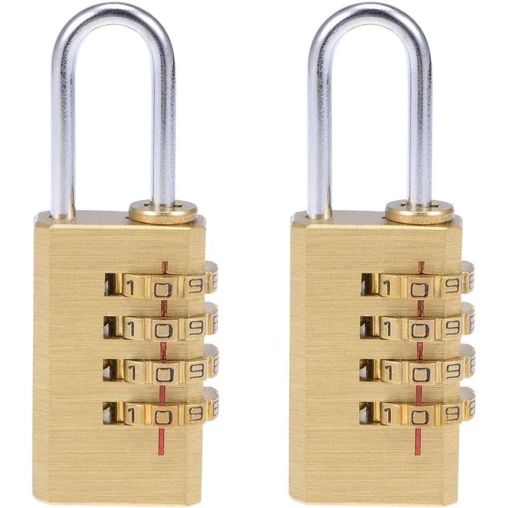 TEMU ("Ensemble de 2) Cadenas à combinaison à chiffres, de 3 mm avec largeur de corps de 21 mm, serrure pour clôtures, casiers de gym et en extérieur