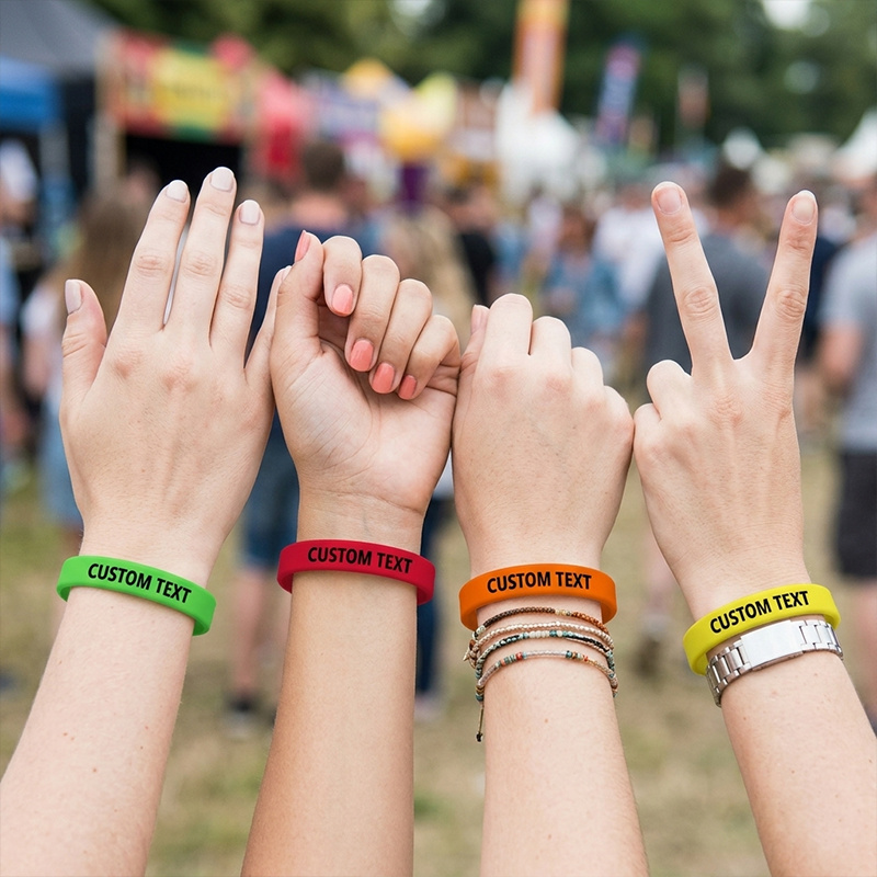 Custom Silicone Wristbands 180pcs Pack, Gift for Her/Him