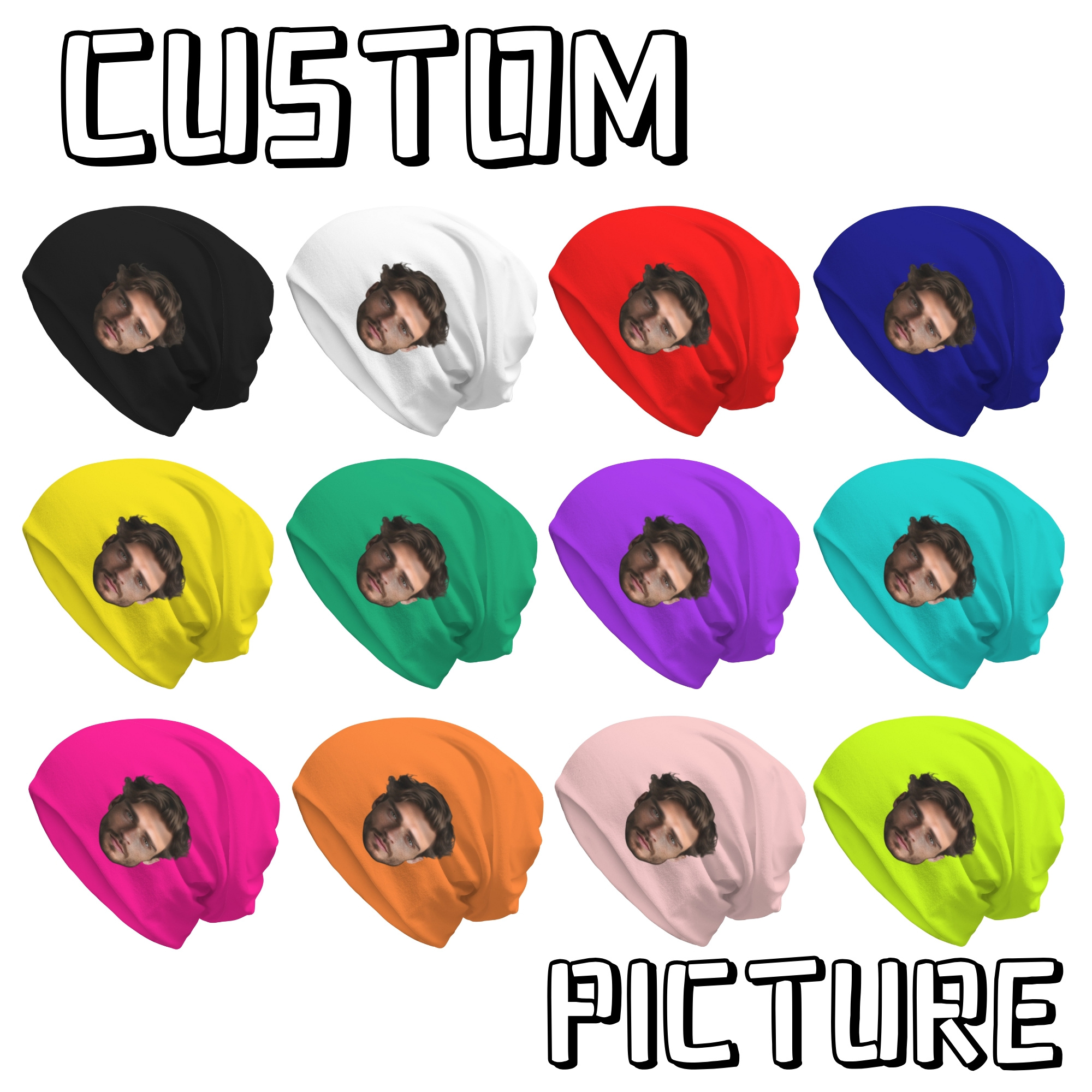 

1pc Customizable Unisex Personalized - , Slouchy Cap And ,