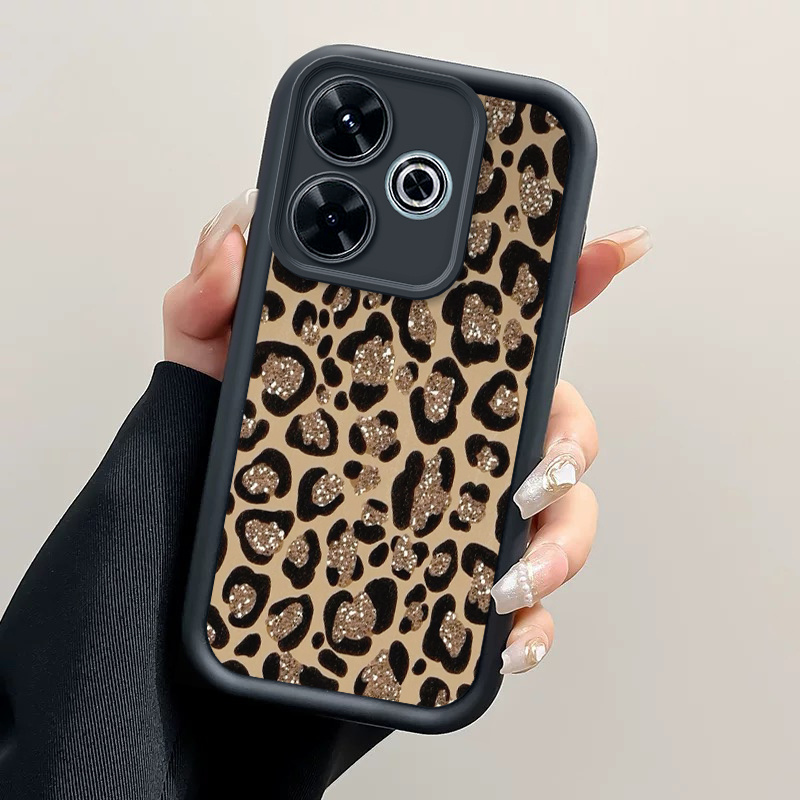 TEMU Phone Case - Unique And Stylish Leopard Print Phone Case Designed For Redmi 13, 13c 5g, 13c, 15 5g, And 15c 4g. This Tpu Protective Cover Is