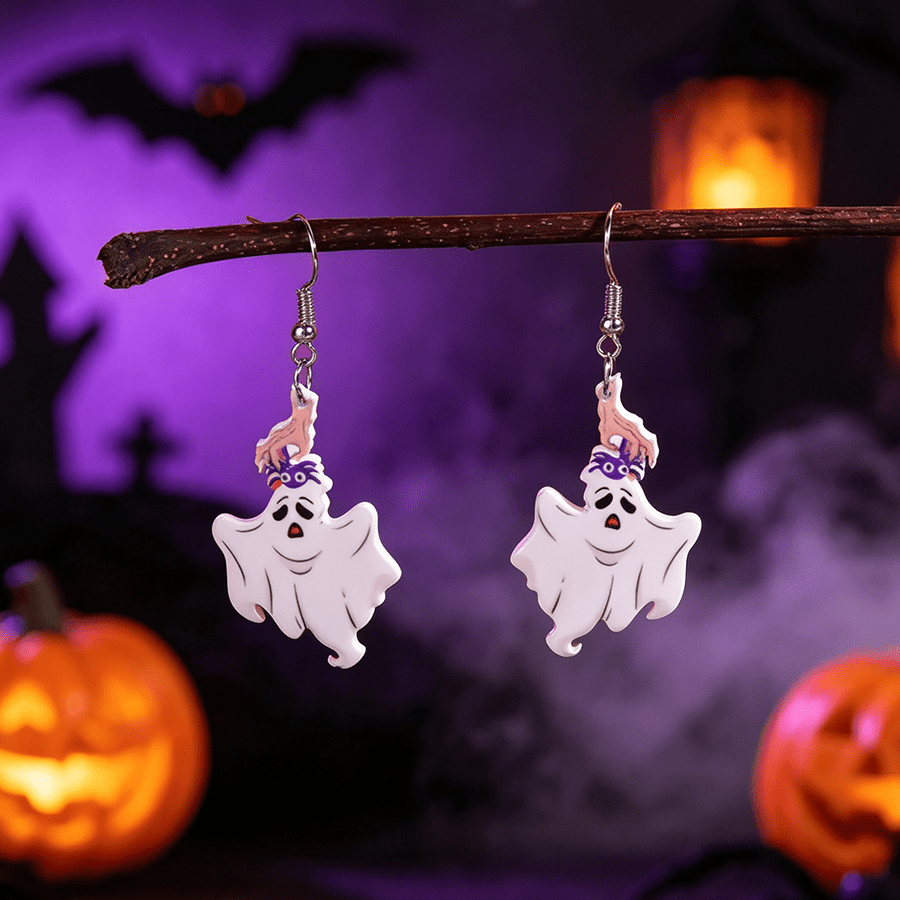 Women's Retro Creative Ghost Pendant Dangle Earrings