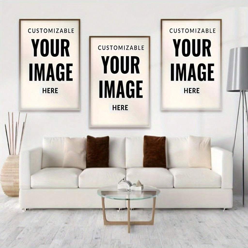 

Room Decor 3-pack Customizable Canvas Art Prints - Personalized Wall Decor Posters For Photos, Cartoons, , Pets, Weddings, Anniversaries - Home Decoration