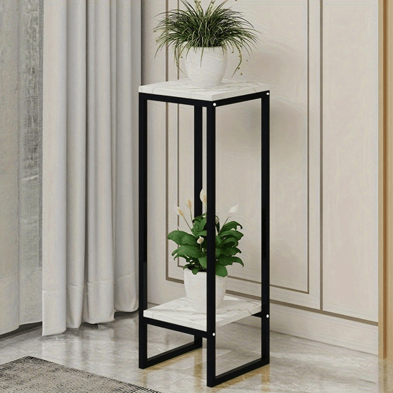 TEMU 1 2-layer Plant Stand, Indoor Metal Flower Stand, Home Decoration Stand, Perfect For Terrace Room Balcony Bedroom, Suitable For All Kinds, Halloween, Christmas Decoration Gifts
