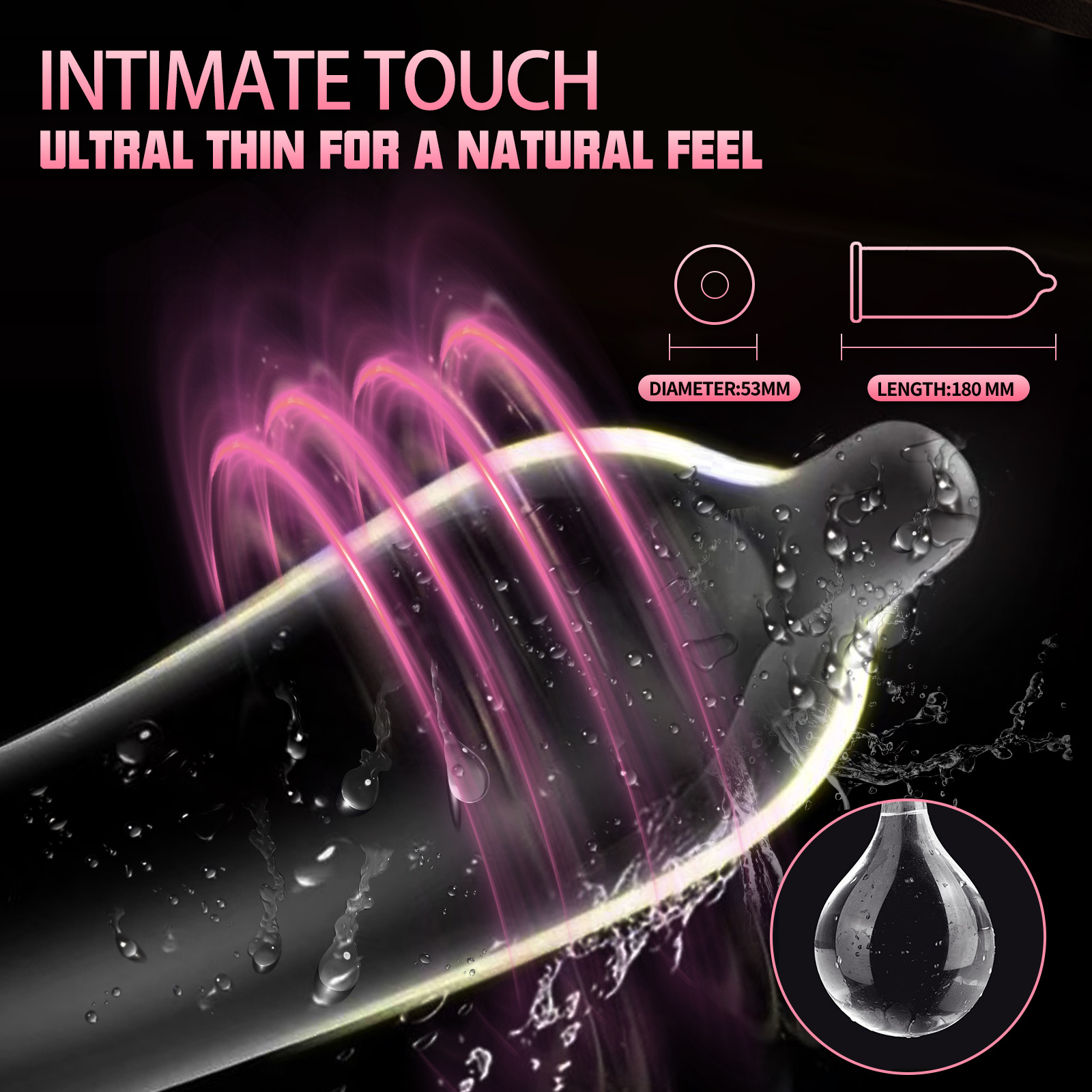 36pcs Strawberry Flavor Condoms & 6.76oz Strawberry Water-Based Lubricant - Premium Natural Latex, Smooth Lubrication for Sensory Experience, Comfort, Protection & Extra Pleasure, Perfect for Couples, Anniversaries & Romantic Nights