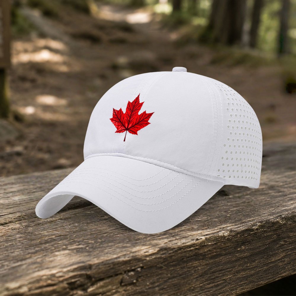 TEMU 1pc Leaf For - Lightweight Breathable Mesh Baseball Hat With Iconic Maple Leaf, Adjustable Unisex Suitable For Sports, Outdoor, Parties, Travel,