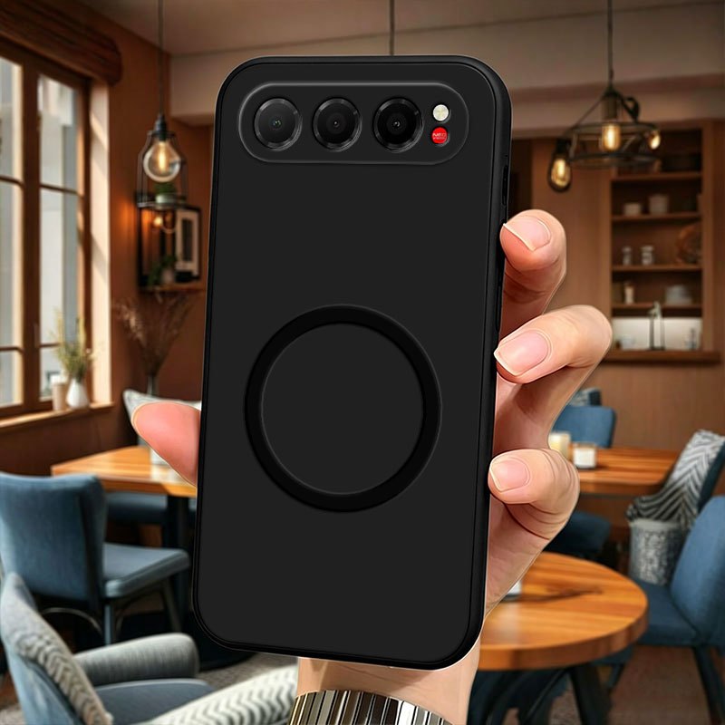 TEMU Phone Case - For Zte Air/ Neo/ S 5g Fashion Magnetic Ring Case Anti-slip Magnetic Soft Tpu Cover Dust-proof Wear-resistant Anti-fall Back Cover