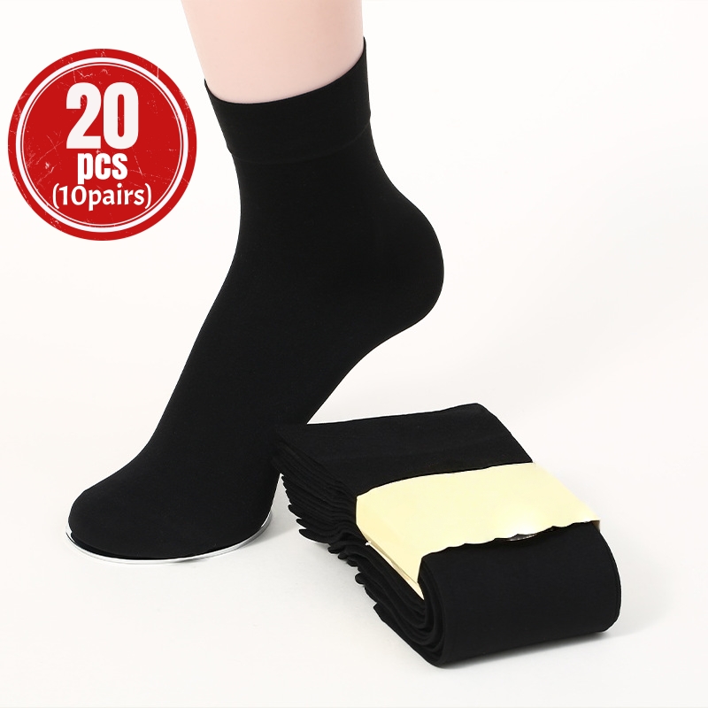 E-shop 20 Stück/10 Stück Elastische Atmungsaktive Socken - Ultra-Lockere, Nicht-Einpresste Top-Socken, Elastische Öffnung für Einfaches An- und