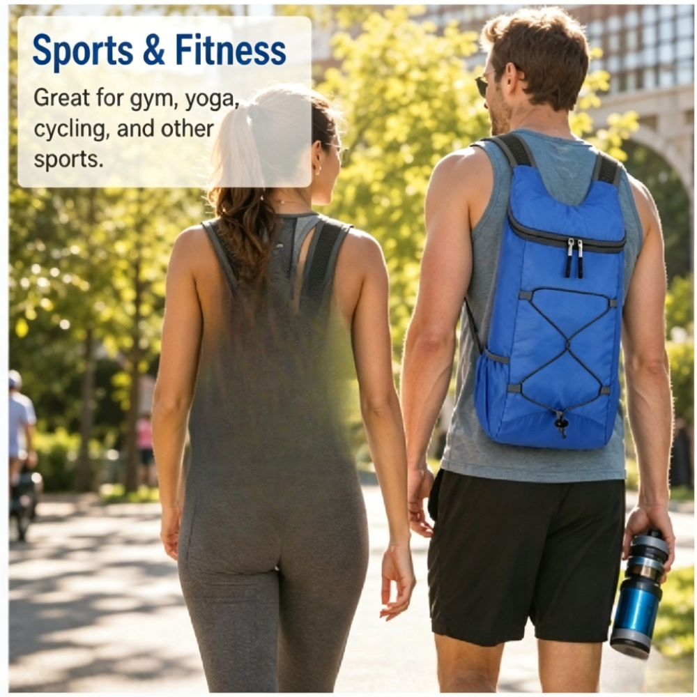 TEMU 1pc Mochila Plegable Ultraligera Resistente para Hombres Mujeres Viajes al Ciclismo Camping Deportes
