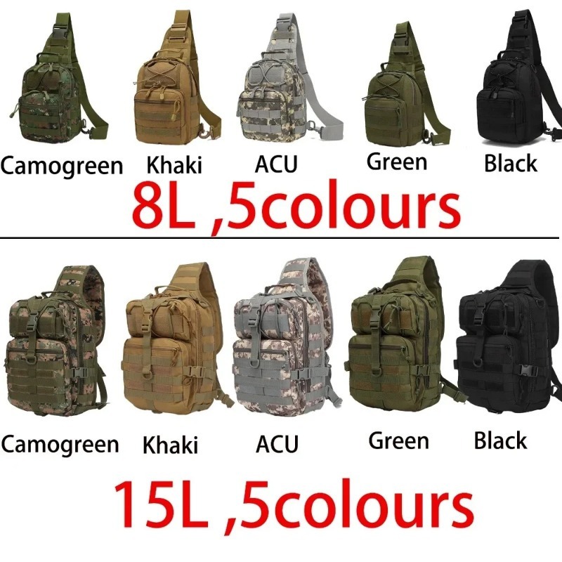 8L/15L Outdoor Tactical Sling Backpack
