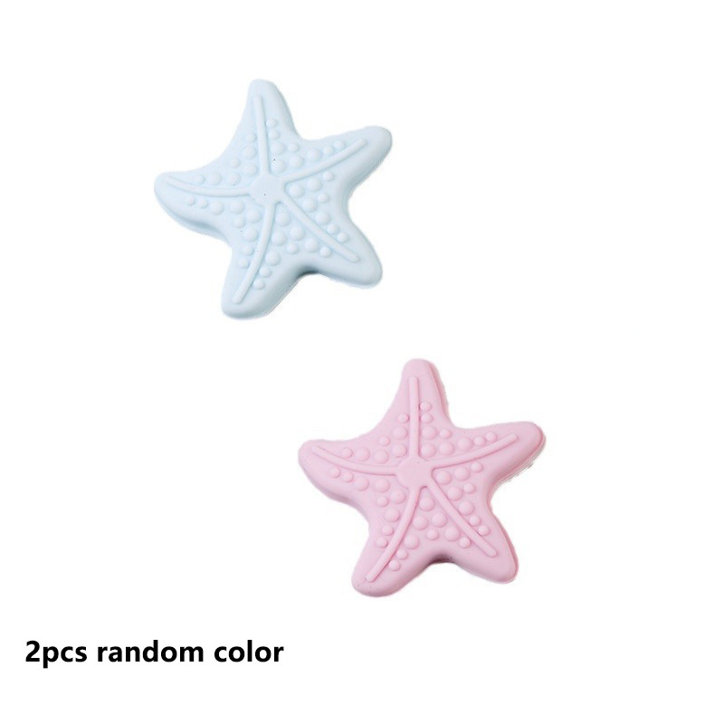 2pcs Random Color Door Anti-collision Cushioning Starfish Shape With Luminous Anti-collision Pad Door Handle Door Lock Shockproof Pad