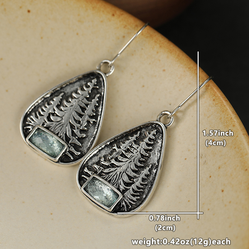 Vintage Bohemian Style Forest Pattern Earrings