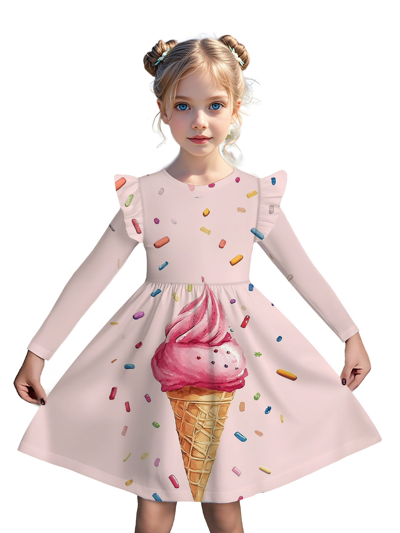 pink ice cream dress Girls' Ice Cream & Shout Tank Twirl Dress Size: 7/8 By Mila & Rose main image 1