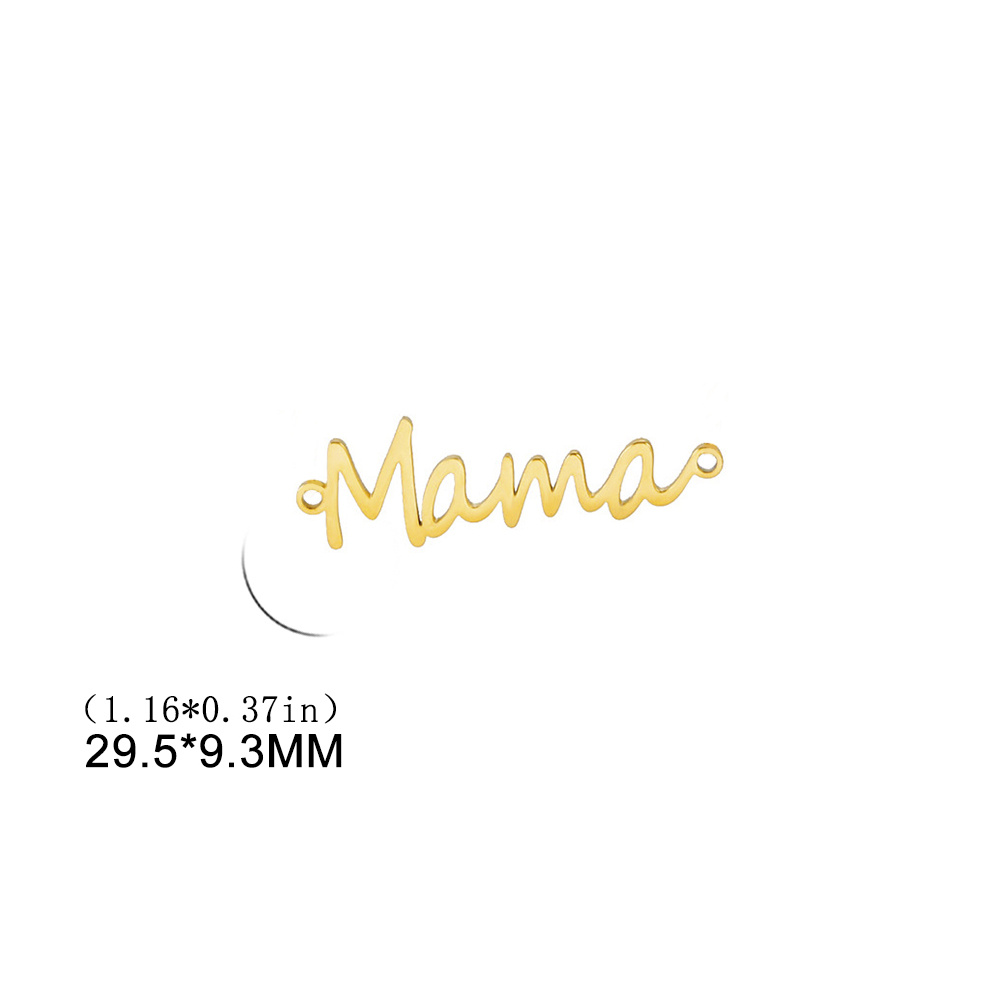1pc Unisex Stainless Steel Mom Pendant Necklace Jewelry Making Supplies For Women Mother's Day Gift Fashion Mom Letter Pendant Mother's Day Gift Wedding Anniversary Gift